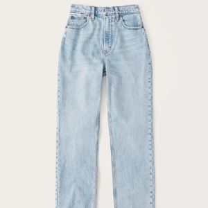 Size 24 Abercrombie 90’s Ultra High Rise Straight Jeans in Light Wash